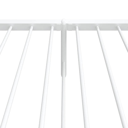 Bedframe met hoofd- en voeteneinde metaal wit 100x190 cm