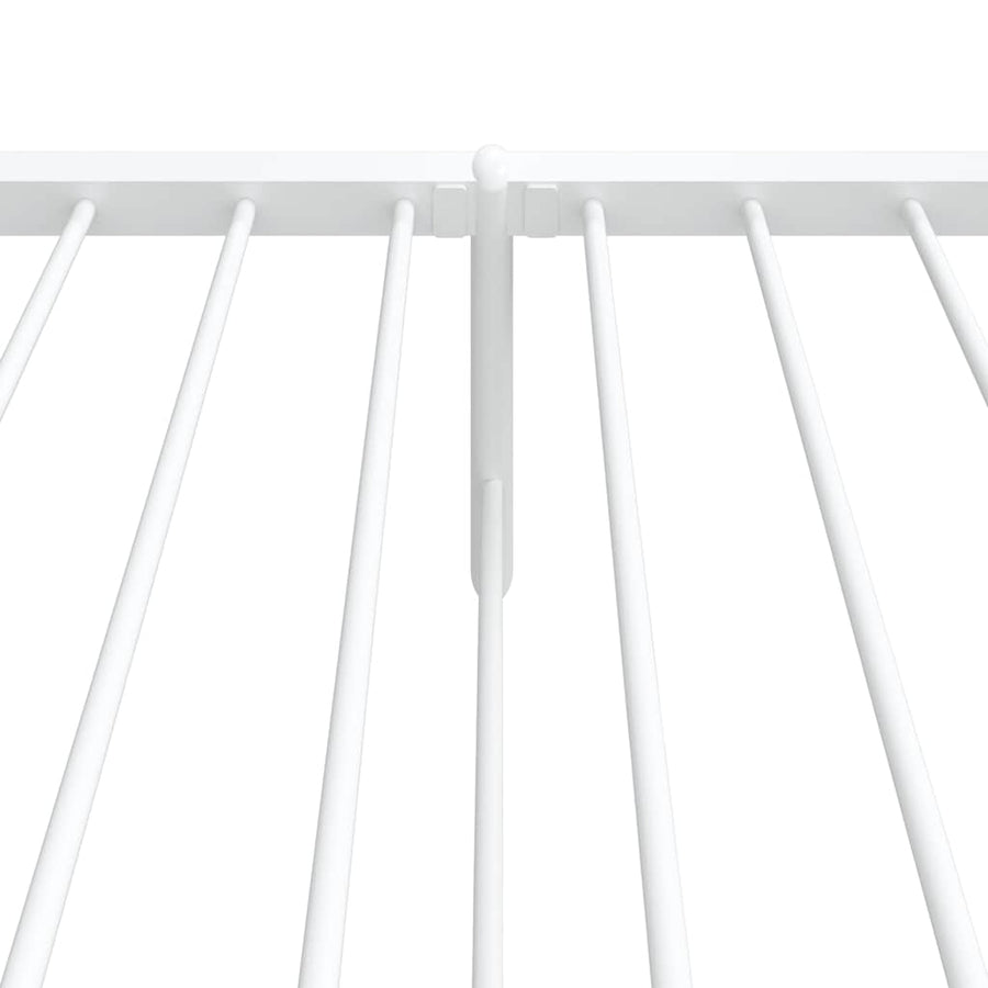 Bedframe met hoofd- en voeteneinde metaal wit 100x190 cm