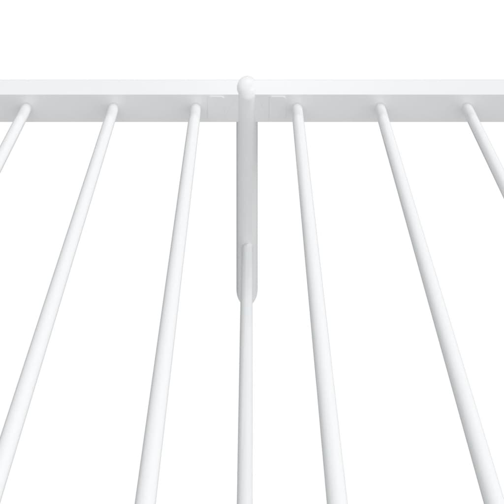 Bedframe Met Hoofd- En Voeteneinde Metaal Wit 100 x 200 cm met hoofdbord & voetbord