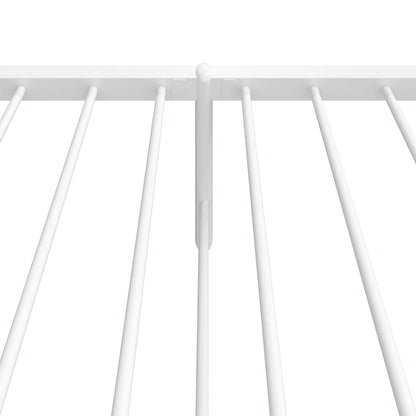 Bedframe Met Hoofd- En Voeteneinde Metaal Wit 100 x 200 cm met hoofdbord & voetbord