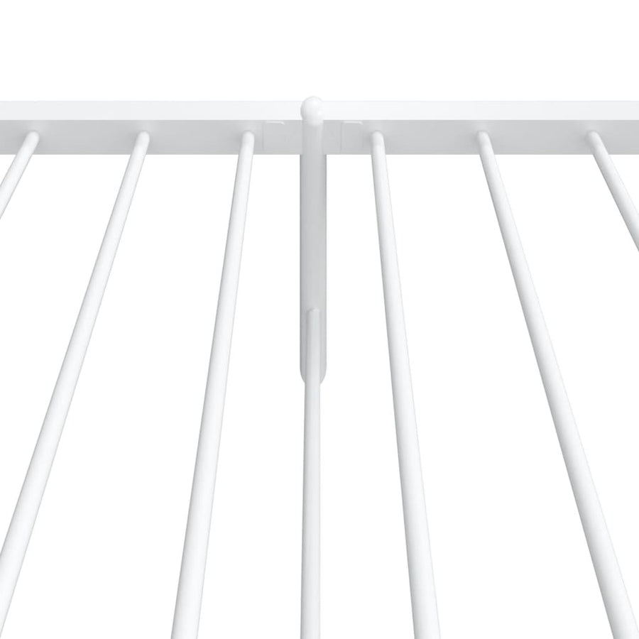 Bedframe Met Hoofd- En Voeteneinde Metaal Wit 100 x 200 cm met hoofdbord & voetbord