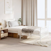 Bedframe metaal wit 100x200 cm