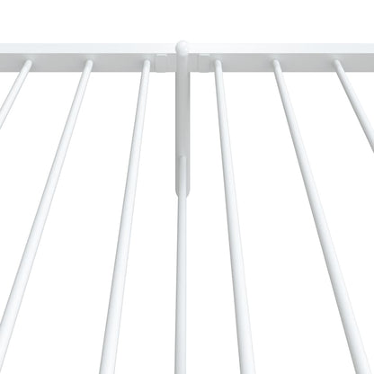 Bedframe Met Hoofd- En Voeteneinde Metaal Wit 107 x 203 cm met hoofdbord & voetbord