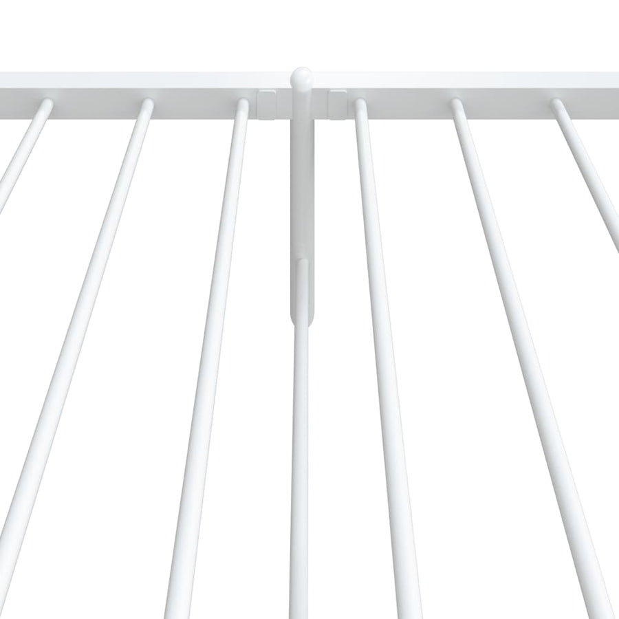 Bedframe Met Hoofd- En Voeteneinde Metaal Wit 107 x 203 cm met hoofdbord & voetbord