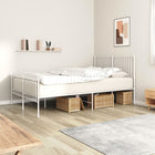 Bedframe metaal wit 135x190 cm