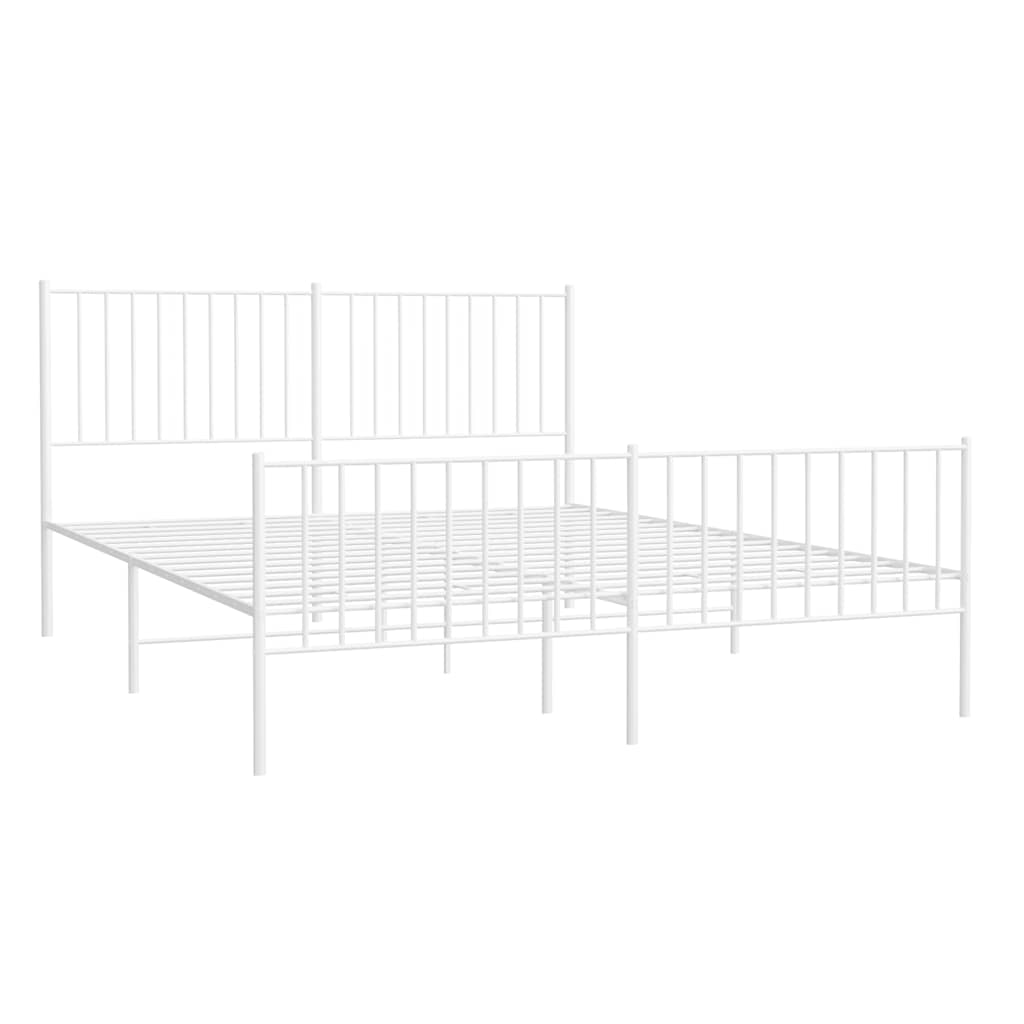 Bedframe Met Hoofd- En Voeteneinde Metaal 150 x 200 cm