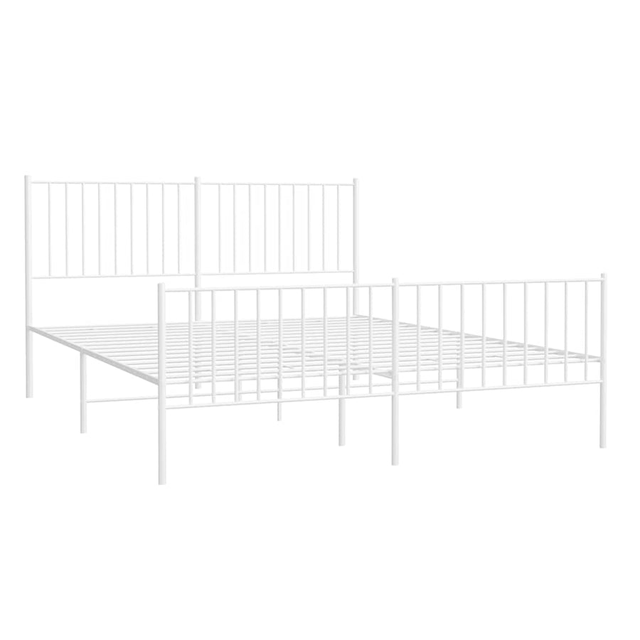 Bedframe Met Hoofd- En Voeteneinde Metaal 150 x 200 cm
