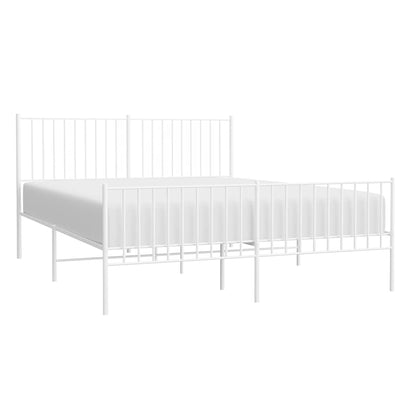 Bedframe Met Hoofd- En Voeteneinde Metaal 150 x 200 cm
