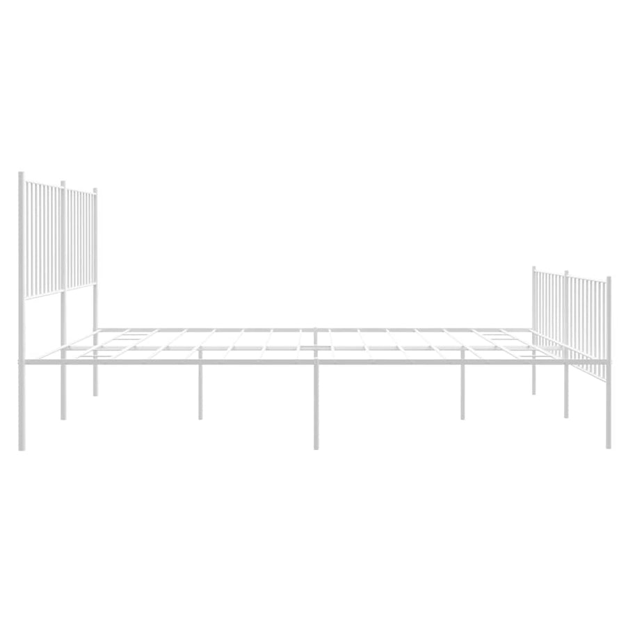 Bedframe Met Hoofd- En Voeteneinde Metaal 150 x 200 cm