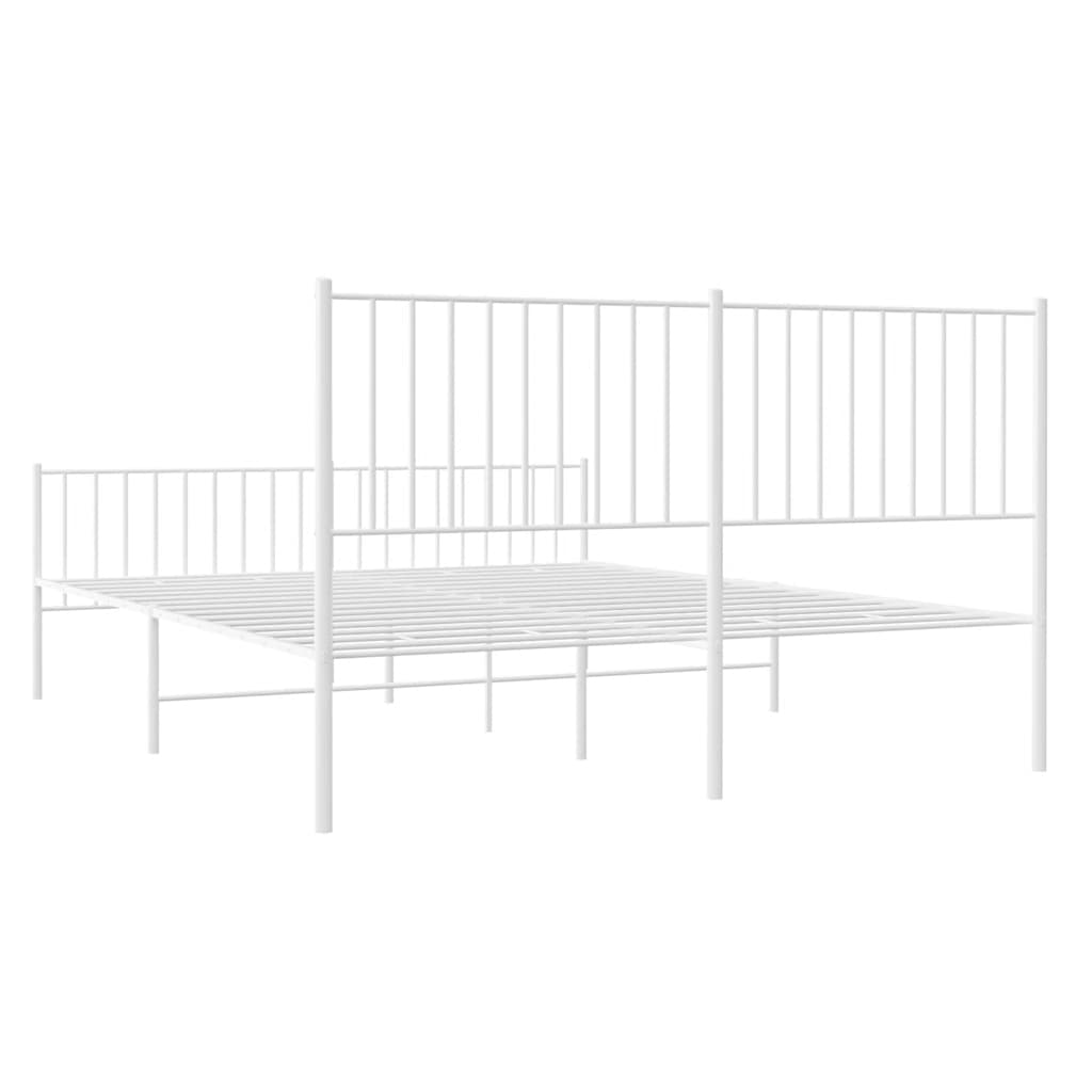 Bedframe Met Hoofd- En Voeteneinde Metaal 150 x 200 cm