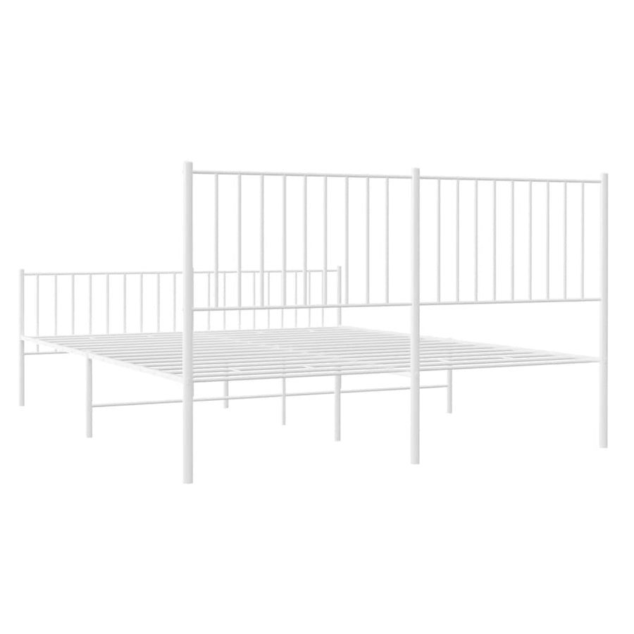 Bedframe Met Hoofd- En Voeteneinde Metaal 150 x 200 cm