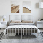 Bedframe 150x200 cm metaal wit
