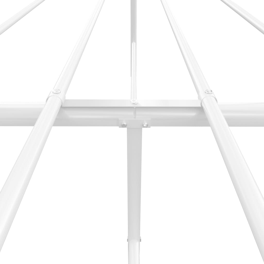 Bedframe Met Hoofd- En Voeteneinde Metaal Wit 160 x 200 cm met hoofdbord & voetbord