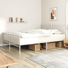 Bedframe metaal wit 193x203 cm