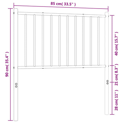 Hoofdbord Metaal Wit 80 Cm
