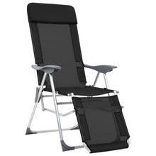 Campingstoelen Met Voetensteun Inklapbaar Textileen Zwart