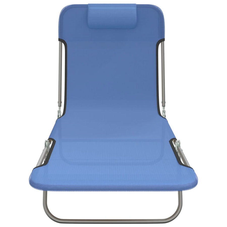 Ligbedden Inklapbaar Textileen En Staal Blauw