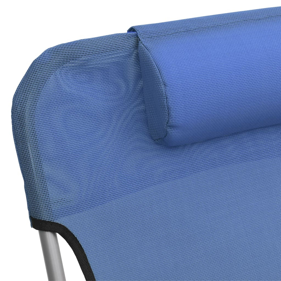 Ligbedden Inklapbaar Textileen En Staal Blauw
