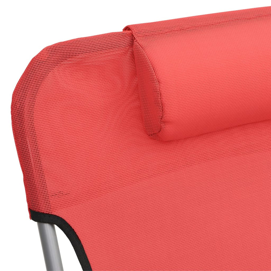 Ligbedden Inklapbaar Textileen En Staal Rood