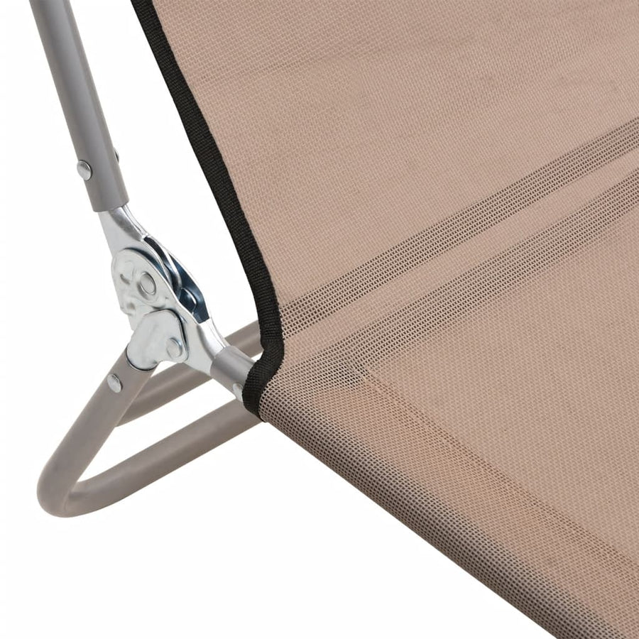 Ligbedden Inklapbaar Textileen En Staal Taupe