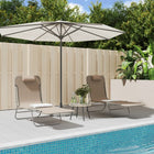 Sunloungers 2 pcs foldable textilene and steel taupe