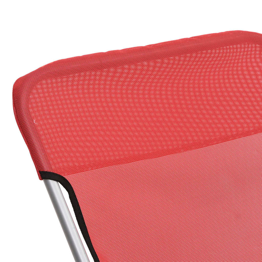 Strandstoelen 2 St Textileen En Gepoedercoat Staal Rood