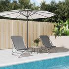Beach chairs 2 pcs textilene and powder-coated steel grey