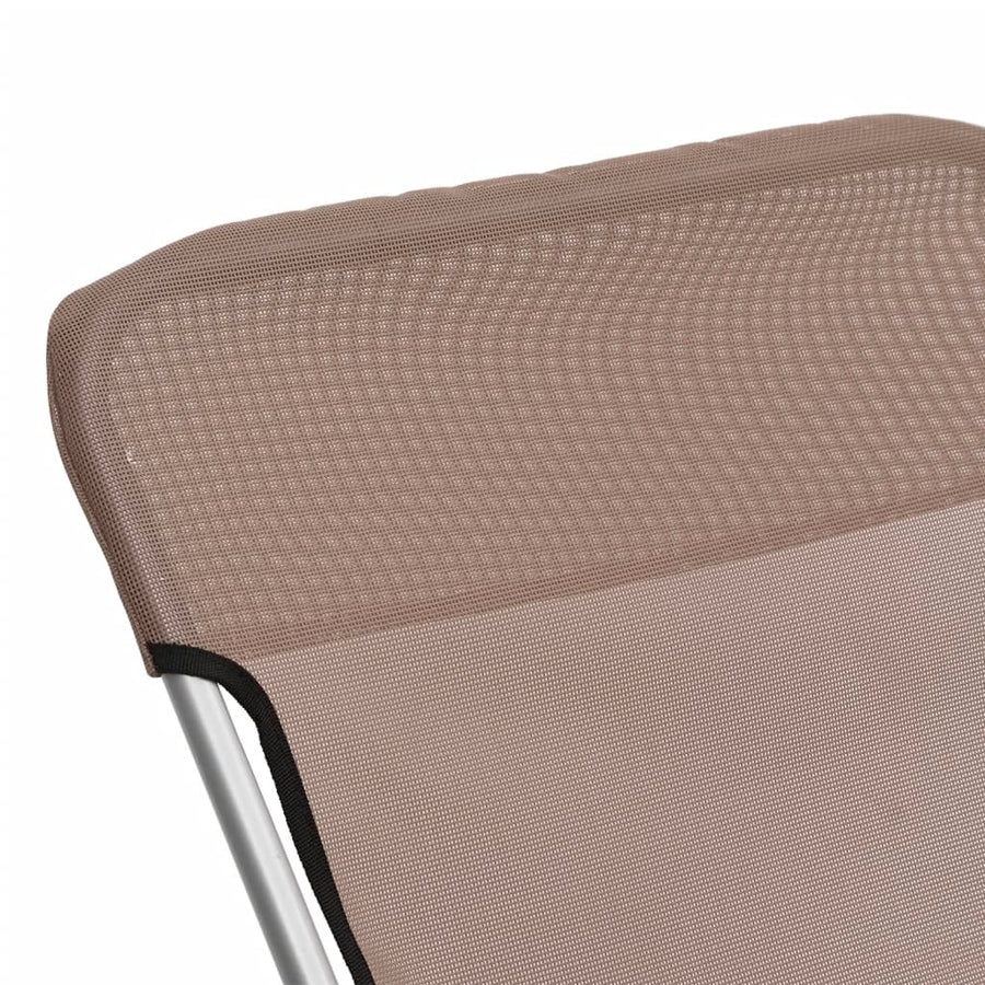 Strandstoelen 2 St Textileen En Gepoedercoat Staal Bruin