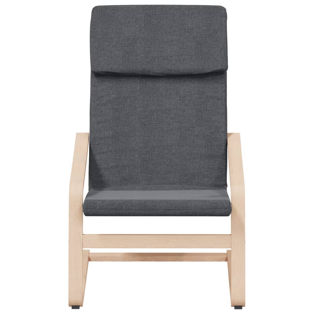 Relaxstoel Met Voetenbank Stof Donkergrijs