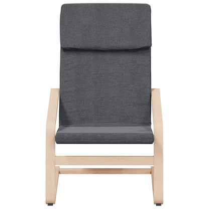 Relaxstoel Met Voetenbank Stof Donkergrijs