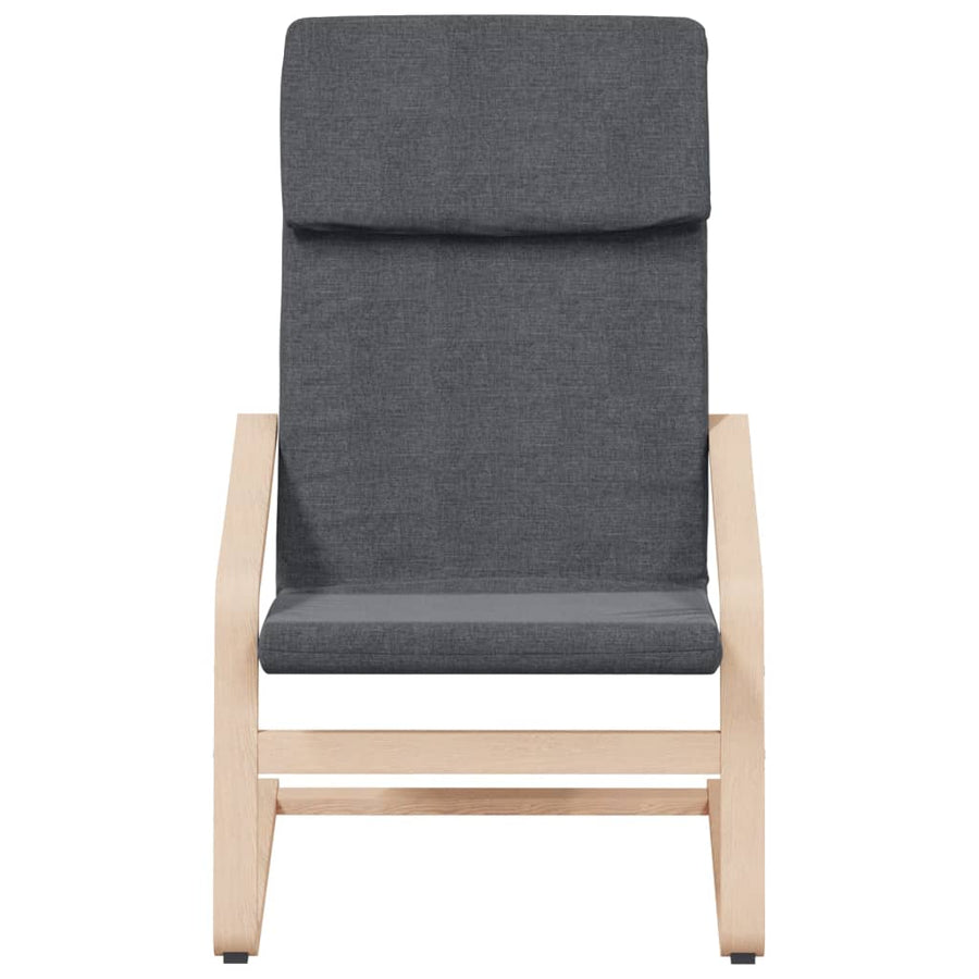 Relaxstoel Met Voetenbank Stof Donkergrijs