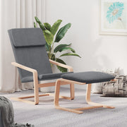 Relaxstoel met voetenbank stof donkergrijs 59x82x98 cm