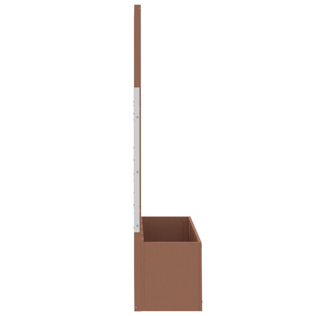 Plantenbakken met latwerk 2 st 65x33x135 cm HKC bruin