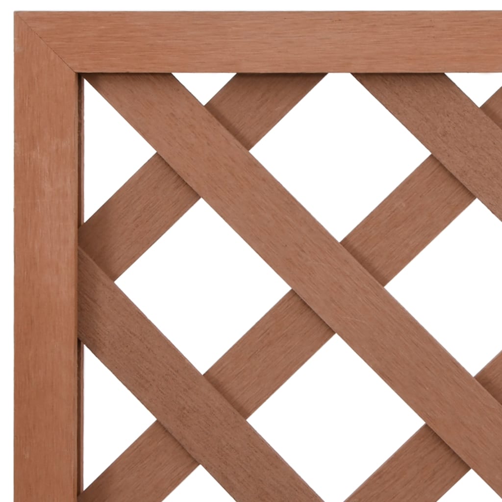 Plantenbakken met latwerk 2 st 65x33x135 cm HKC bruin