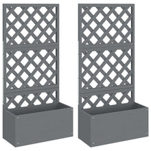 Plantenbakken Met Latwerk Hkc 2 65 x 33 x 135 cm Grijs