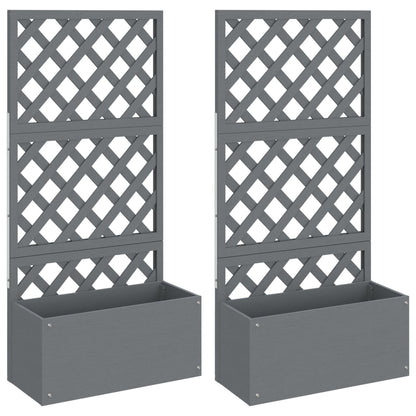 Plantenbakken Met Latwerk Hkc 2 65 x 33 x 135 cm Grijs