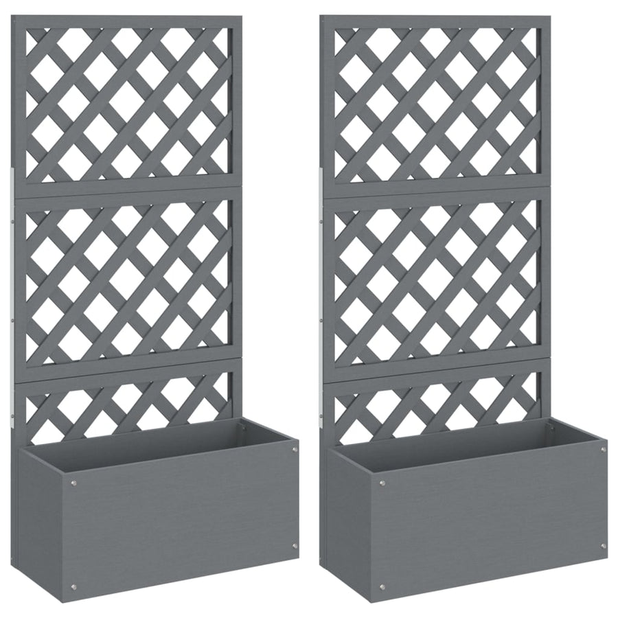 Plantenbakken Met Latwerk Hkc 2 65 x 33 x 135 cm Grijs