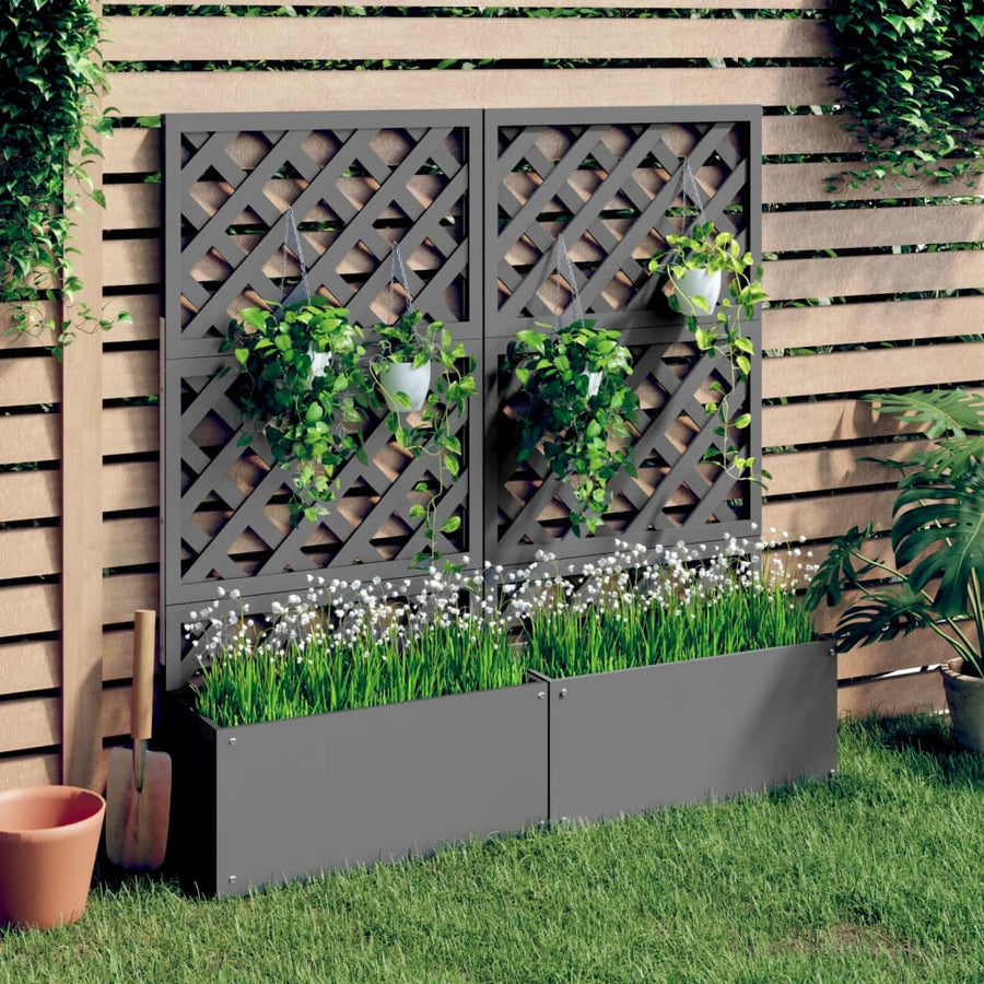 Plantenbakken Met Latwerk Hkc 2 65 x 33 x 135 cm Grijs