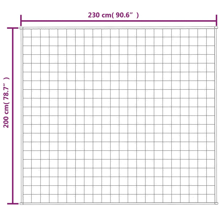 Verzwaringsdeken 200x230 cm 9 kg stof grijs 9 kg 200 x 230 cm