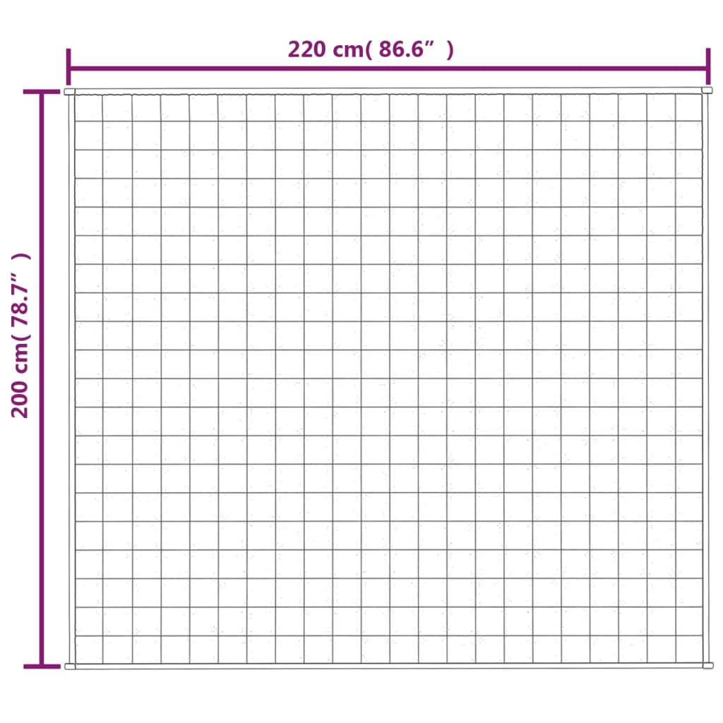 Verzwaringsdeken 200X220 Cm 13 Kg Stof Grijs 200 x 220 cm