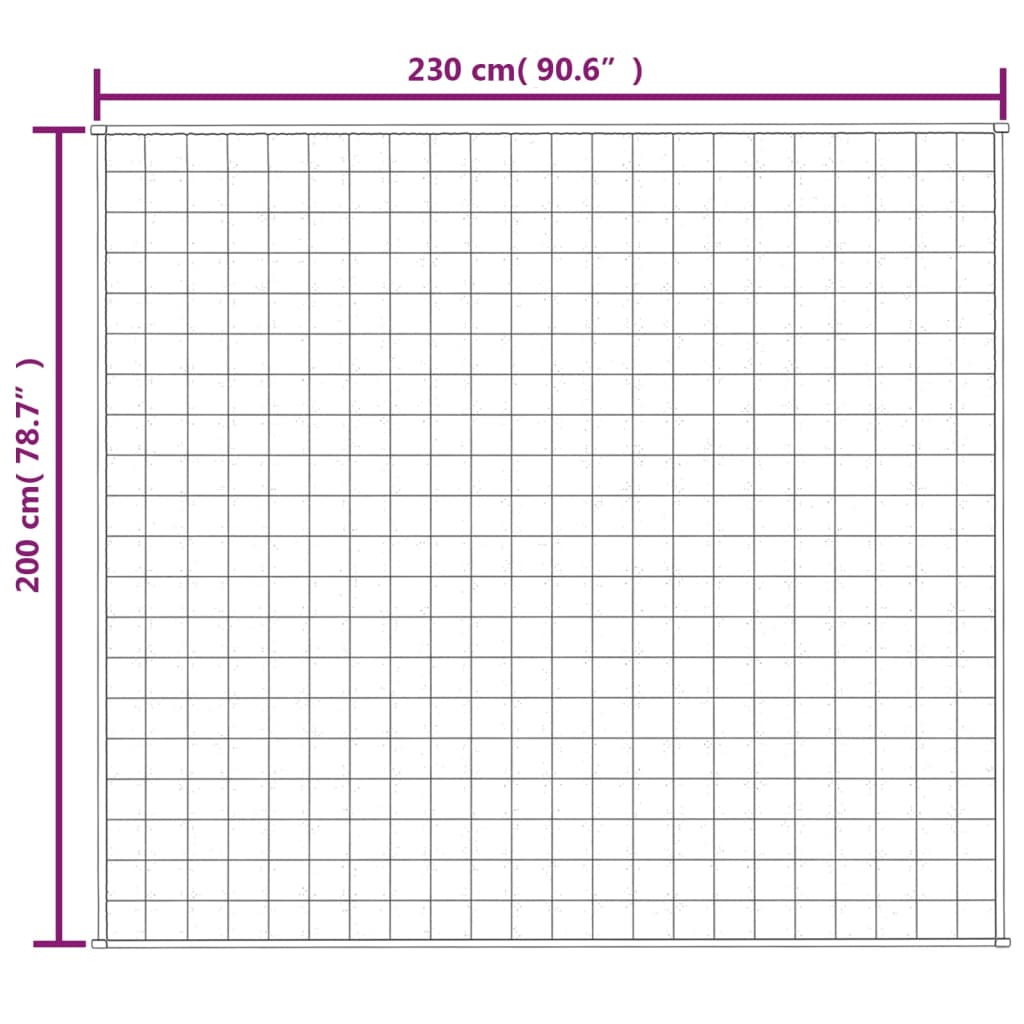 Verzwaringsdeken 200X230 Cm 13 Kg Stof Grijs 200 x 230 cm