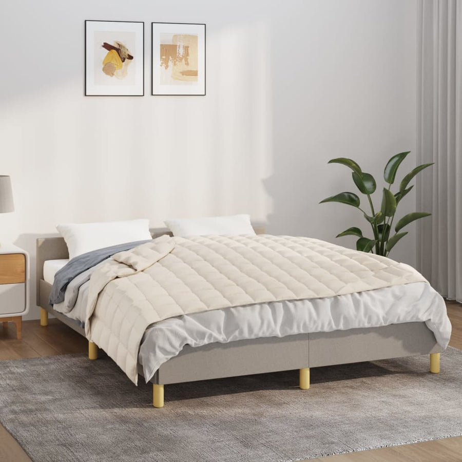 Verzwaringsdeken Stof Lichtkleurig Crème 10 kg 140 x 200 cm