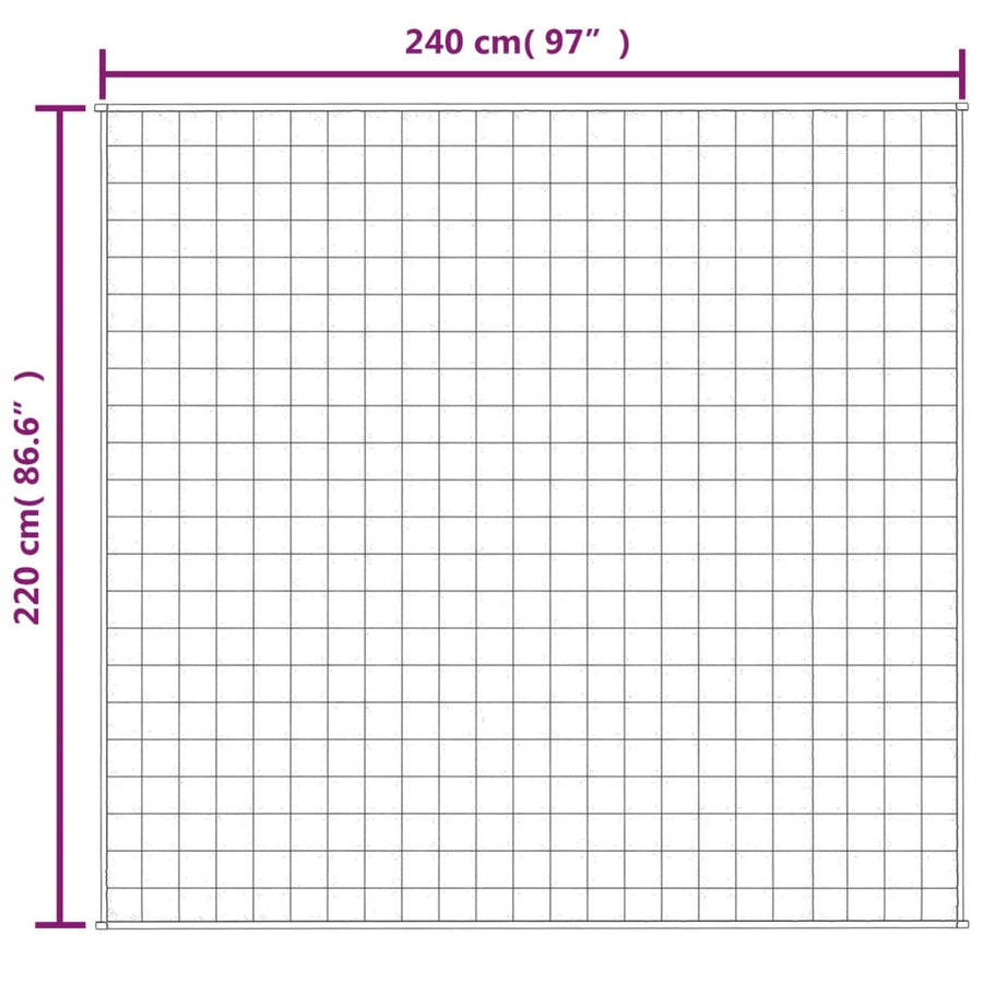 Verzwaringsdeken 220x240 cm 15 kg stof lichtcrèmekleurig 15 kg 220 x 240 cm
