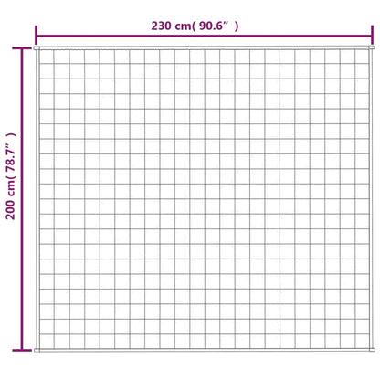 Verzwaringsdeken Stof Grijs 9 kg 200 x 230 cm