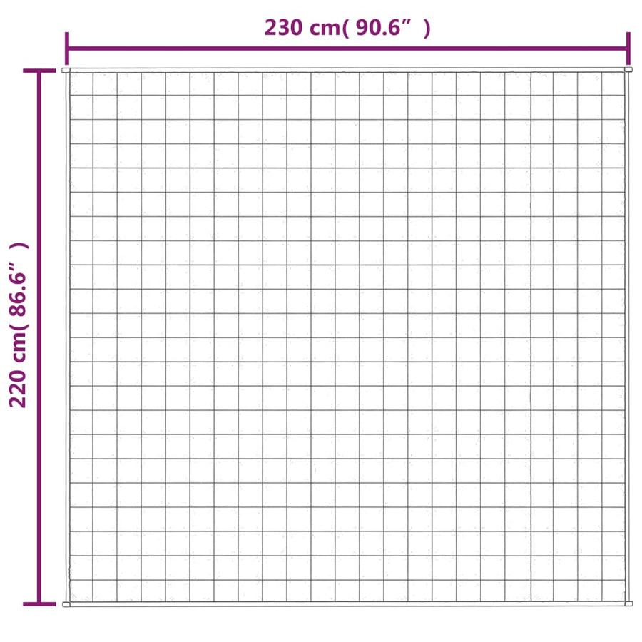 Verzwaringsdeken 220x230 cm 11 kg stof grijs 11 kg 230 x 220 cm