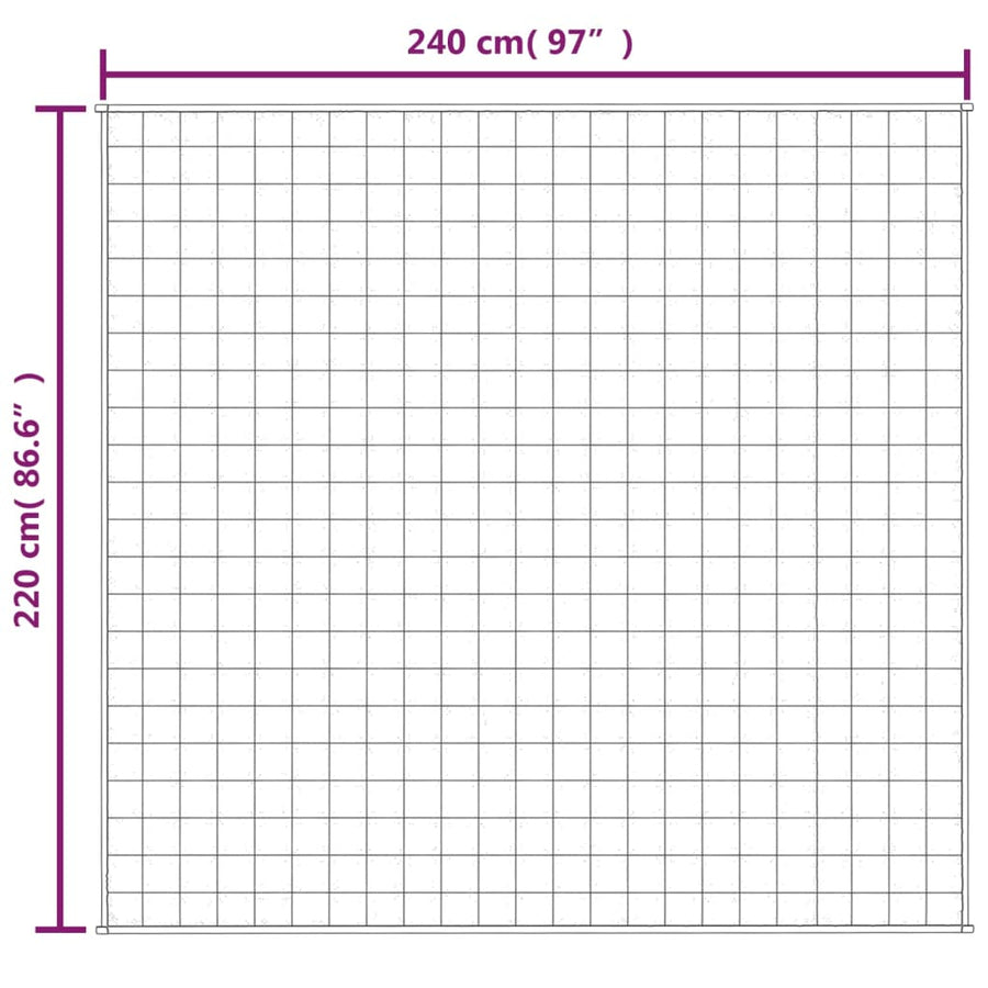 Verzwaringsdeken 220x240 cm 11 kg stof grijs 11 kg 240 x 220 cm