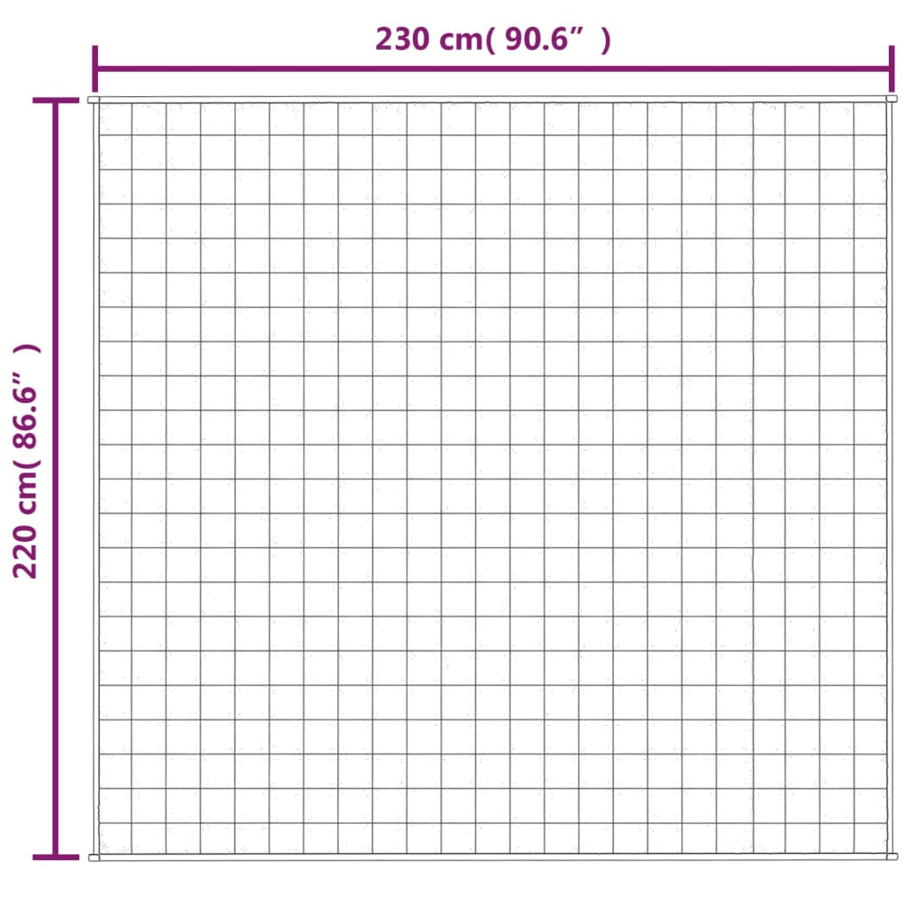 Verzwaringsdeken 220X230 Cm 5 Kg Stof Grijs 15 kg 230 x 220 cm