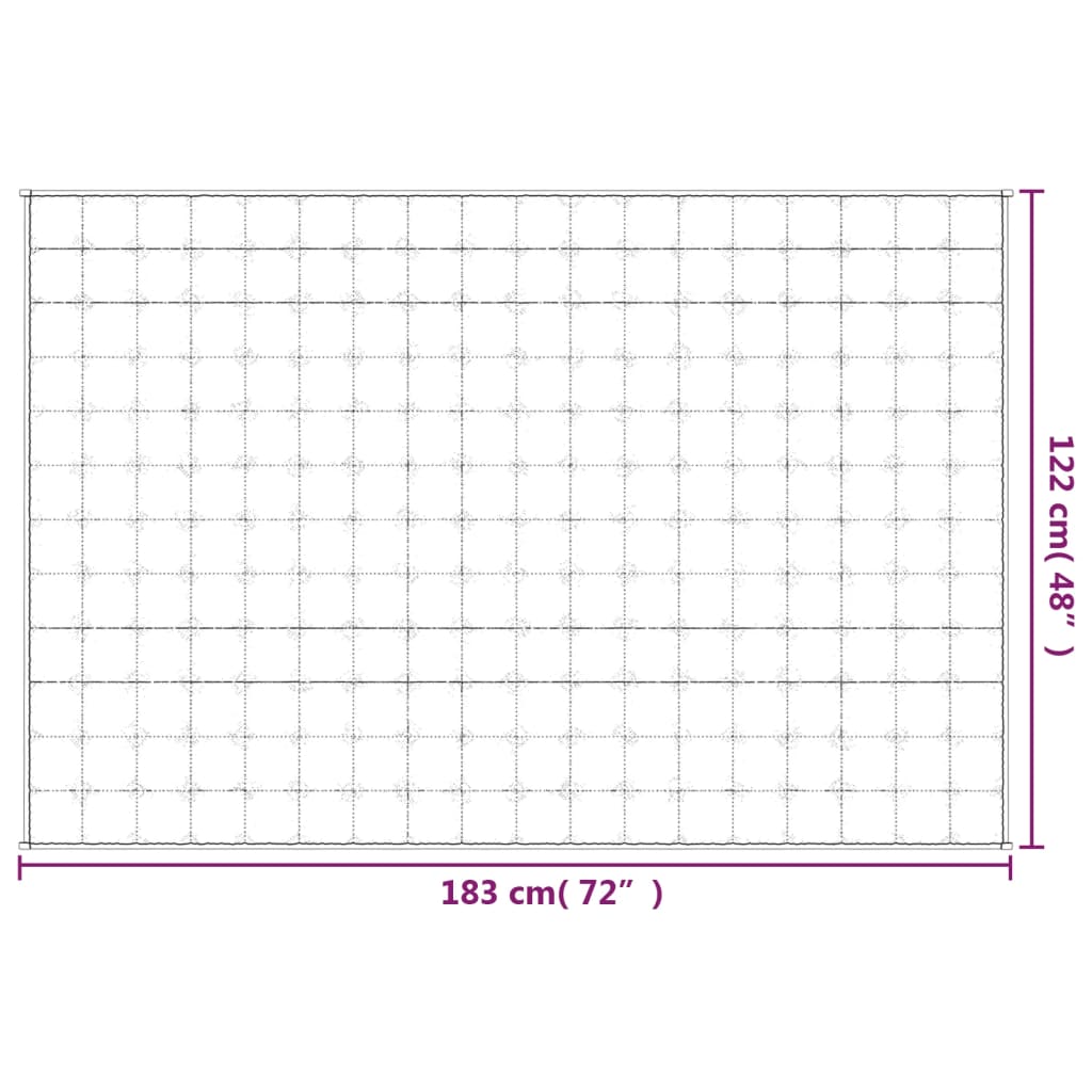 Verzwaringsdeken 122x183 cm 9 kg stof lichtcrèmekleurig 9 kg 122 x 183 cm