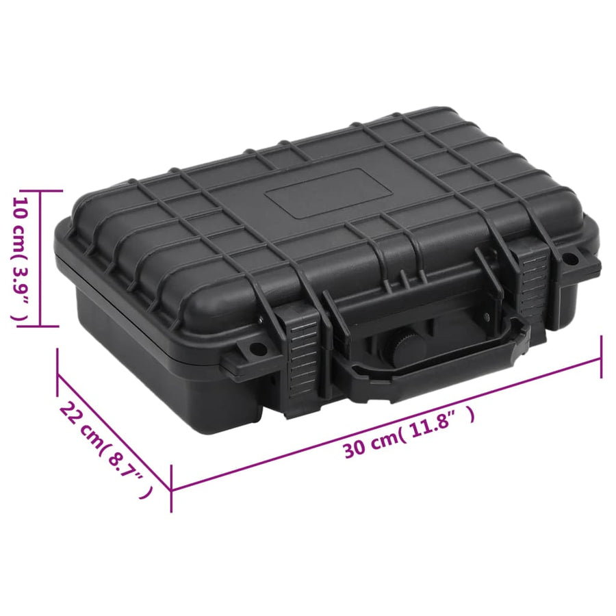 Flightcase Draagbaar Pp Zwart 30 x 22 x 10 cm
