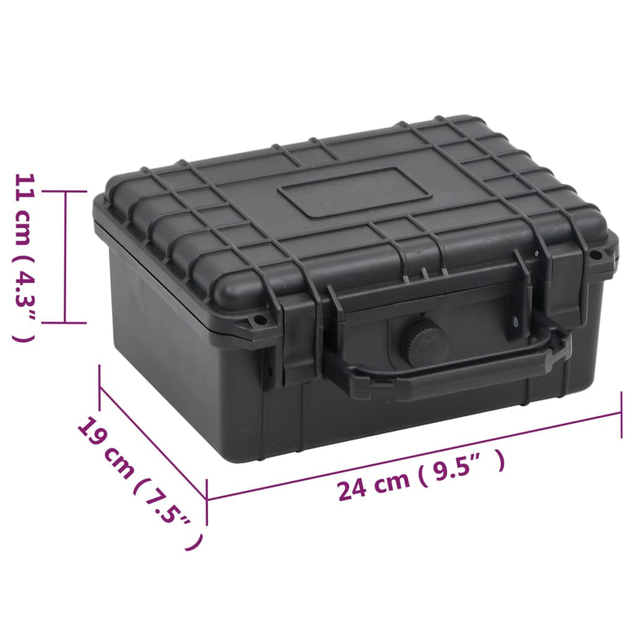 Flightcase Draagbaar Pp Zwart 24 x 19 x 11 cm